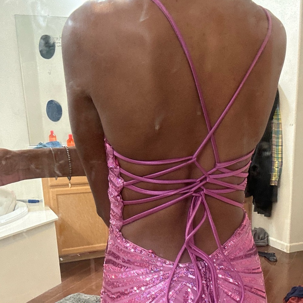 Pink City Triangles Prom dress